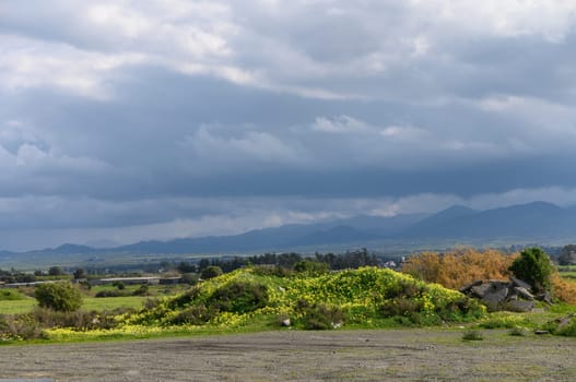 clouds against the backdrop of mountains in winter in Cyprus 1