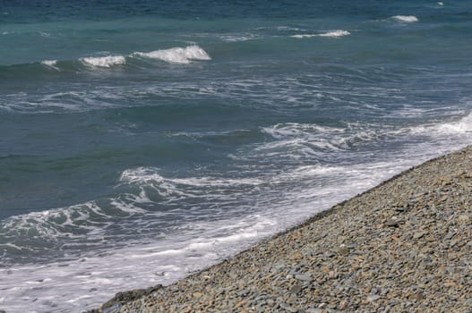 Mediterranean sea and beach in winter in Cyprus 1