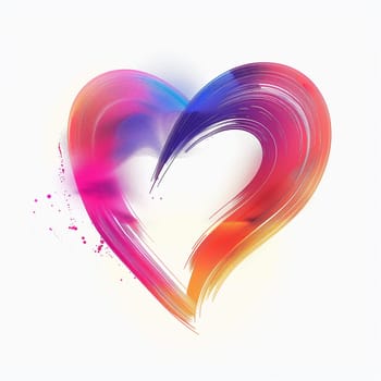 Abstract gradient heart on a white background. High quality illustration