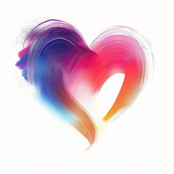 Abstract gradient heart on a white background. High quality illustration