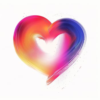 Abstract gradient heart on a white background. High quality illustration