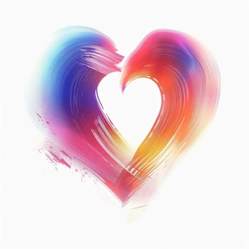 Abstract gradient heart on a white background. High quality illustration