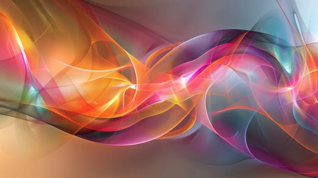 A colorful abstract painting of a swirling design with bright colors