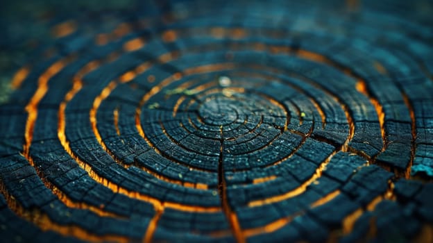 A close up of a tree stump with rings on it