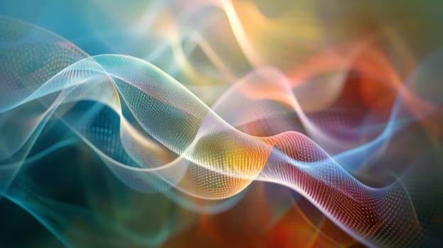 A colorful abstract image of a wavy pattern with bright colors