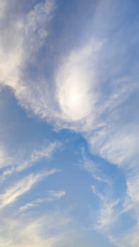 Blue light sky nature white clouds whether background . High quality photo