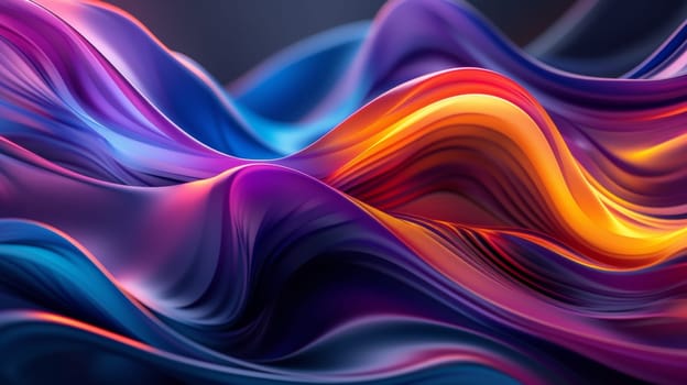 A close up of a colorful wavy pattern on the surface