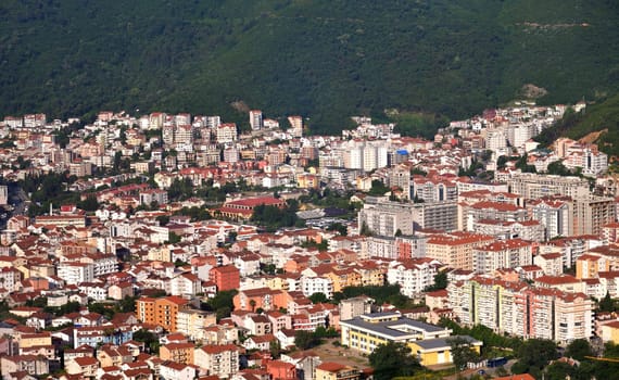 View of the Budva city from above, Montenegro