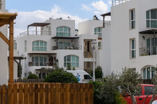 residential complex with white Mediterranean style villas