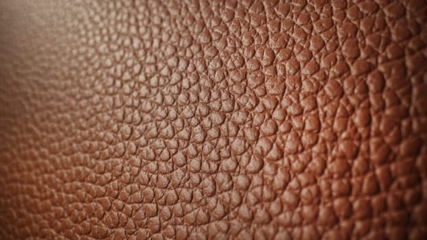 Extreme macro genuine brown leather background, high quality grained texture. Soft pattern surface of luxury bag. Animal skin material, handmade fashion accessories.