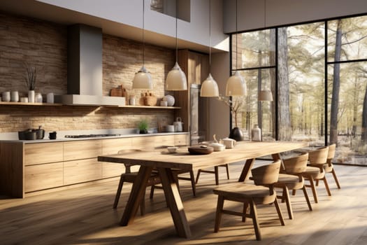 Modern farmhouse dining room.