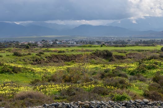mountain view on a winter day in Cyprus