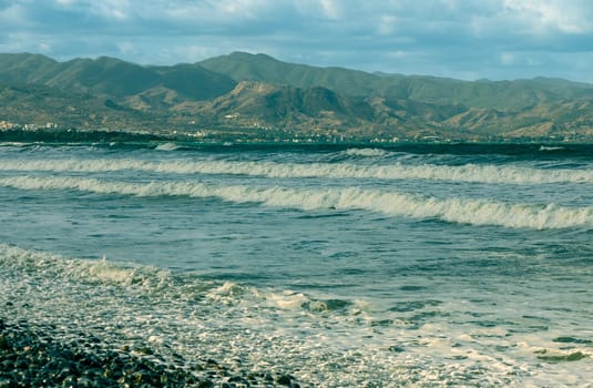 view of the Mediterranean Sea and the mountains of Cyprus during a storm 7