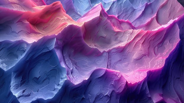 A detailed close-up view of a striking and colorful rock formation.