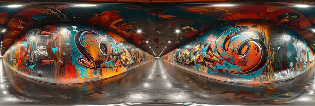 Various vibrant and diverse graffiti artwork covering a city wall in a vivid display of colors and designs.