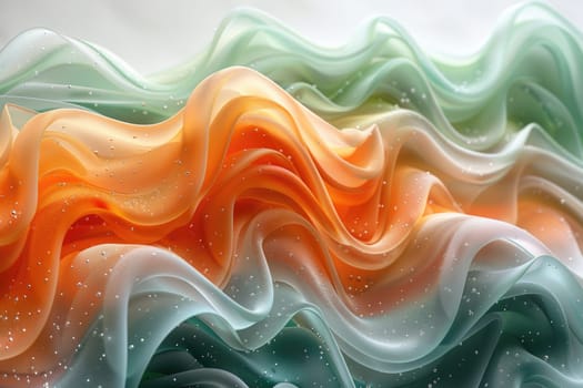 A hyper-realistic abstract painting capturing the movement and form of a wave of water with intricate details.