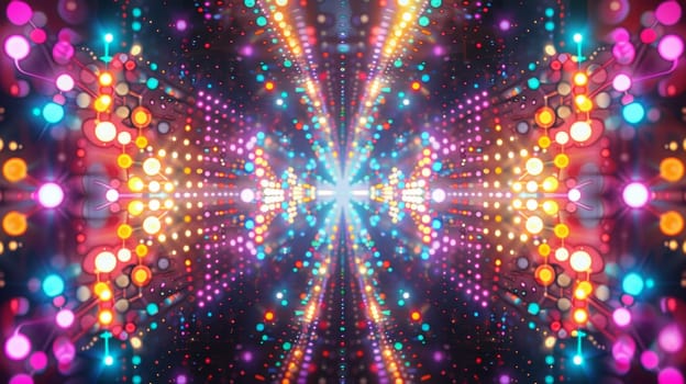 A colorful abstract background with many lights and dots