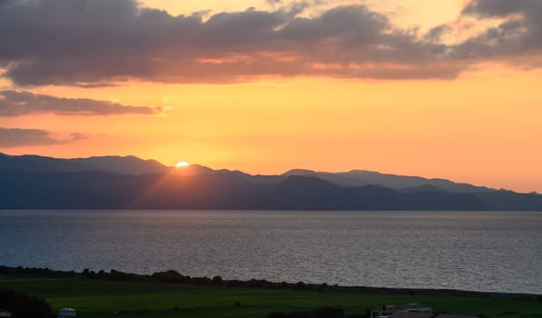beautiful sunset sky over the mountains of Cyprus 12
