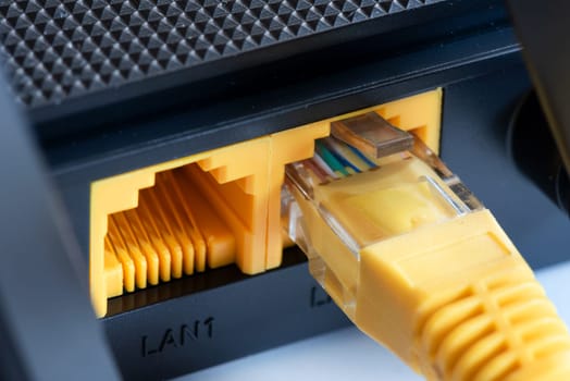 Internet cable, high speed connection, fiber optics concept