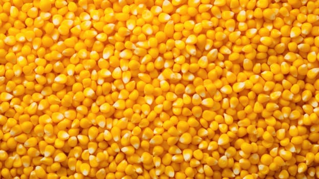 Corn texture. Yellow corns as background. AI