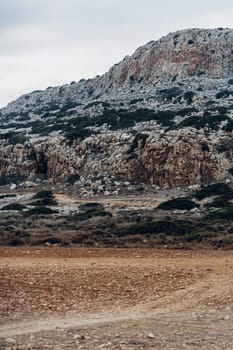 Rocks and stones, desert landscape of Cape Greco National Park in Cyprus