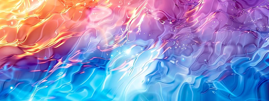 Fluid Abstract Art with Warm and Cool Color Spectrum, banner, background