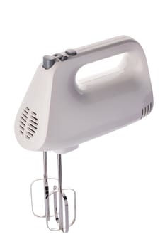 Electrical hand mixer isolated on a white background. Kitchen appliances for cooking