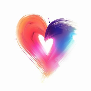 Abstract gradient heart on a white background. High quality illustration