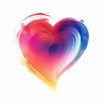 Abstract gradient heart on a white background. High quality illustration