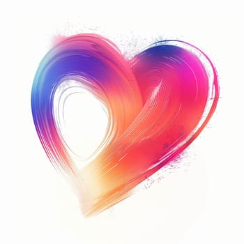 Abstract gradient heart on a white background. High quality illustration