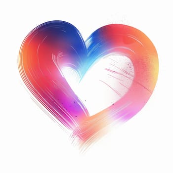 Abstract gradient heart on a white background. High quality illustration