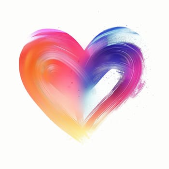 Abstract gradient heart on a white background. High quality illustration