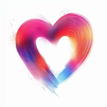 Abstract gradient heart on a white background. High quality illustration