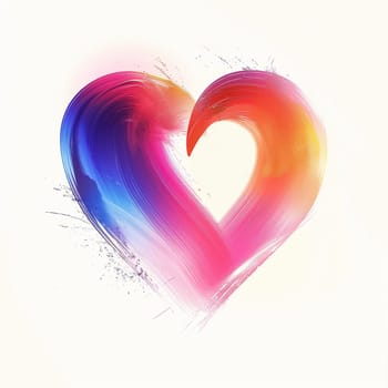 Abstract gradient heart on a white background. High quality illustration