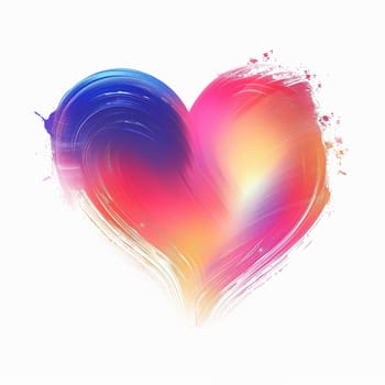 Abstract gradient heart on a white background. High quality illustration