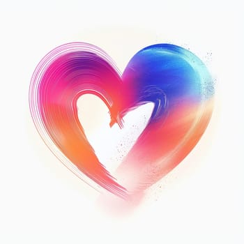 Abstract gradient heart on a white background. High quality illustration