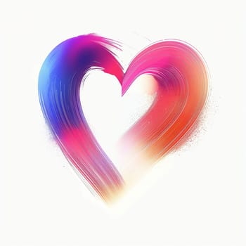 Abstract gradient heart on a white background. High quality illustration