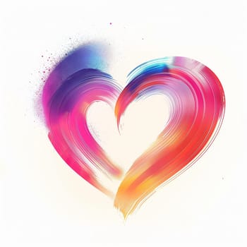 Abstract gradient heart on a white background. High quality illustration