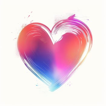 Abstract gradient heart on a white background. High quality illustration