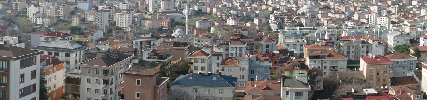 panorama of Istanbul residential buildings .