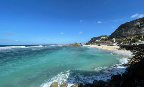 tropical paradise beach with white sand travel tourism wide panorama background concept bali beach indonesia