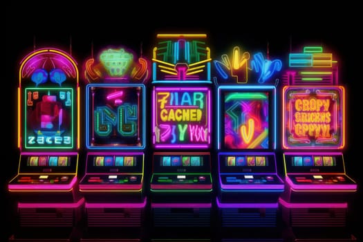 Gamble slot machine. Fun gaming. Generate Ai