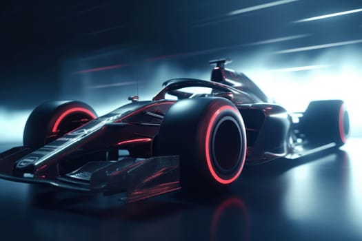 Speed race formula 1 car. Motor sport. Generate Ai