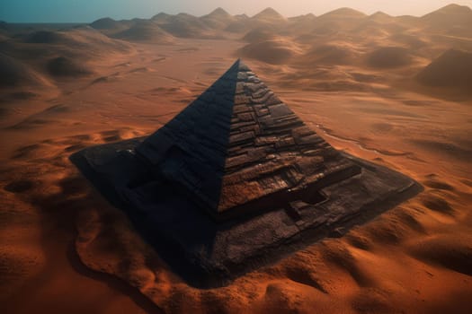 Alien mars pyramid. Structure building. Generate Ai