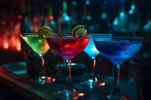 Night club cocktail pot. Tropical spicy. Generate Ai