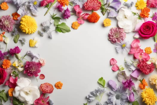 Flower background. Wild spring flower. Generate Ai