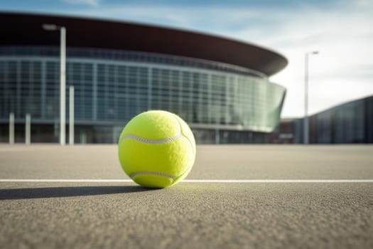 Tennis ball arena. Sport court. Generate Ai