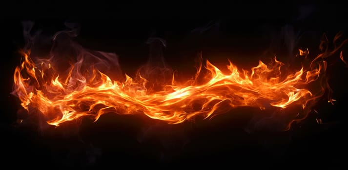 Abstract background with fire flames on dark background