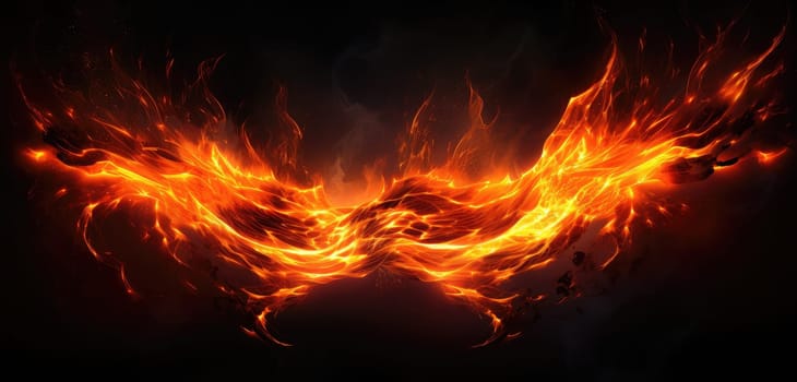 Abstract background with fire flames on dark background