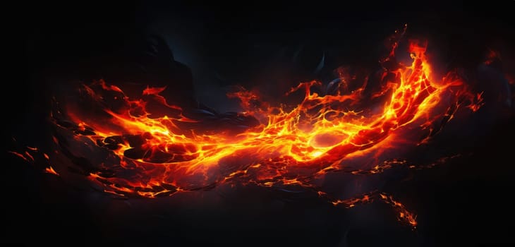 Abstract background with fire flames on dark background